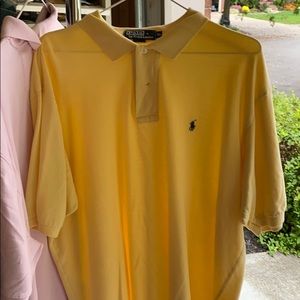 Yellow polo shirt